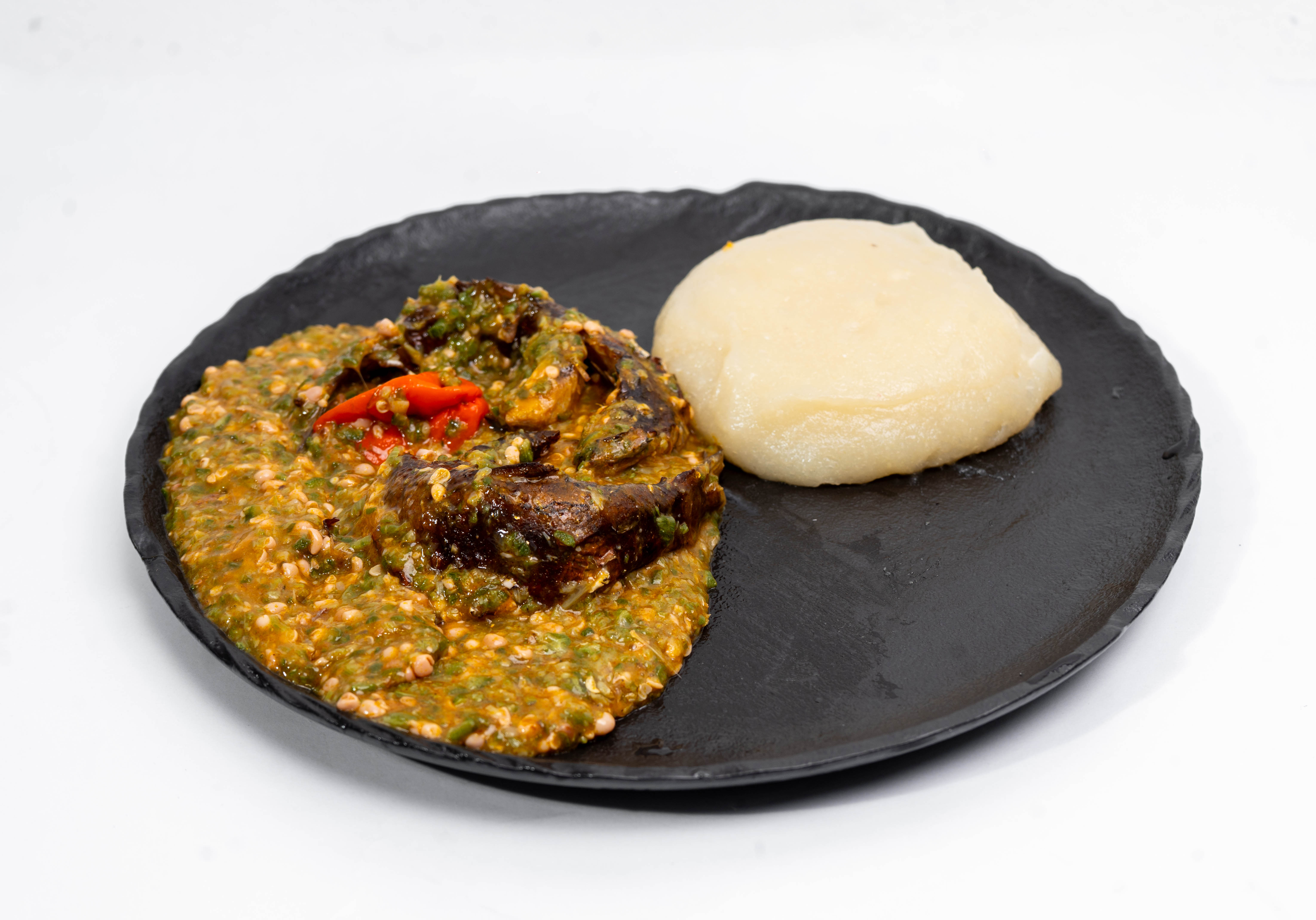 Placali + sauce gombo