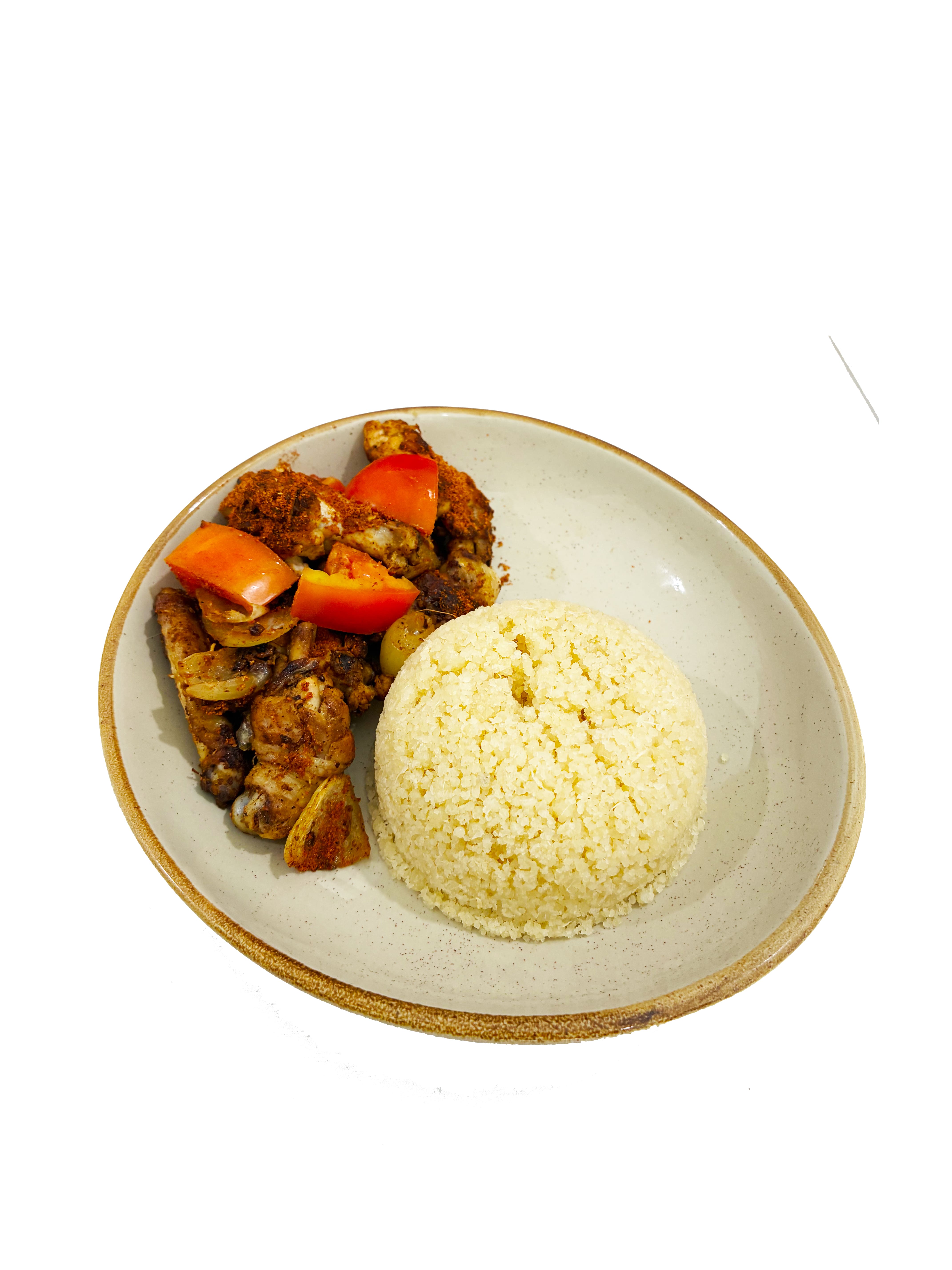 Choukouya de poulet + attiéké