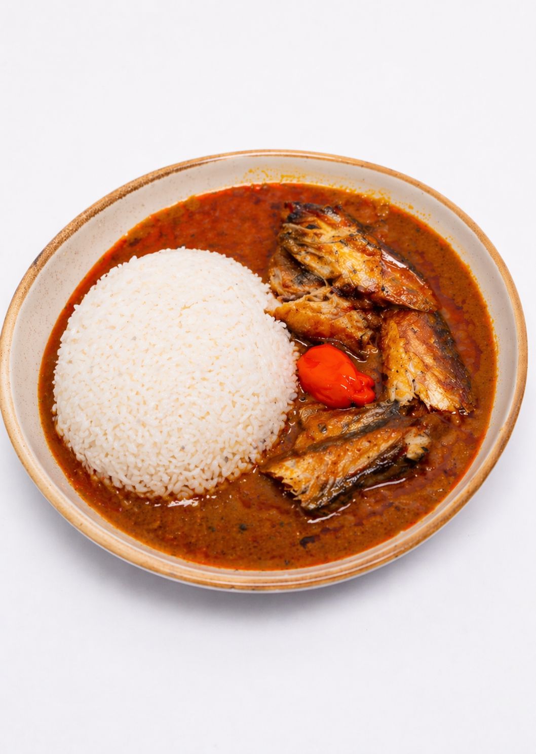 Sauce graine poisson + Riz