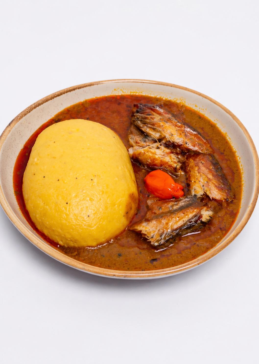 Sauce graine poisson + Foutou