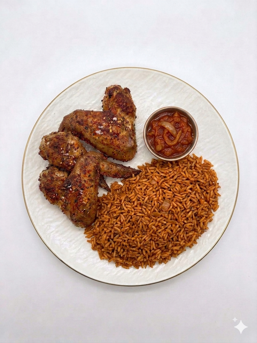 Wings poulet, Riz