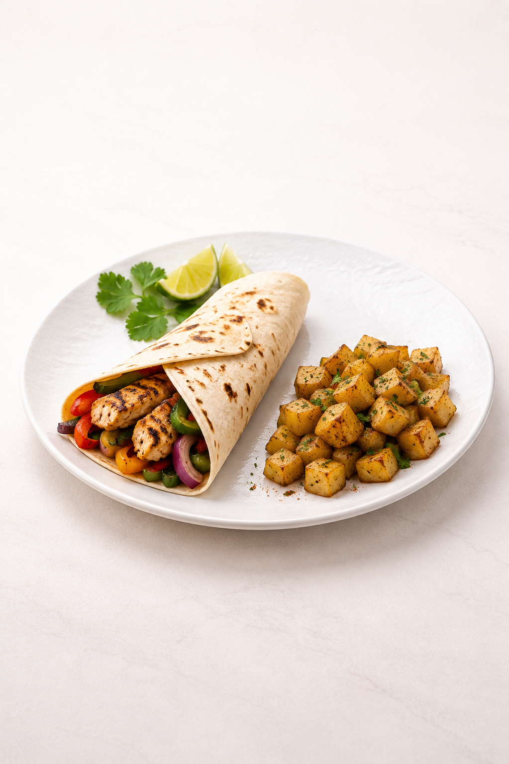 Fajitas de poulet + pdt sautés