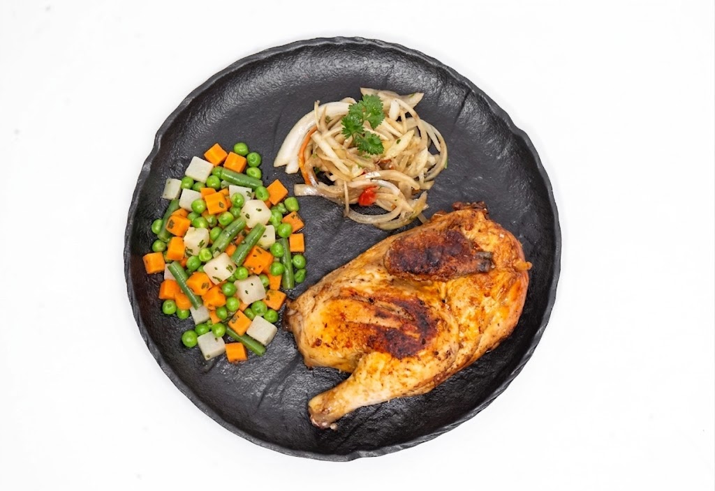 Poulet rôtis, jardinière de légumes