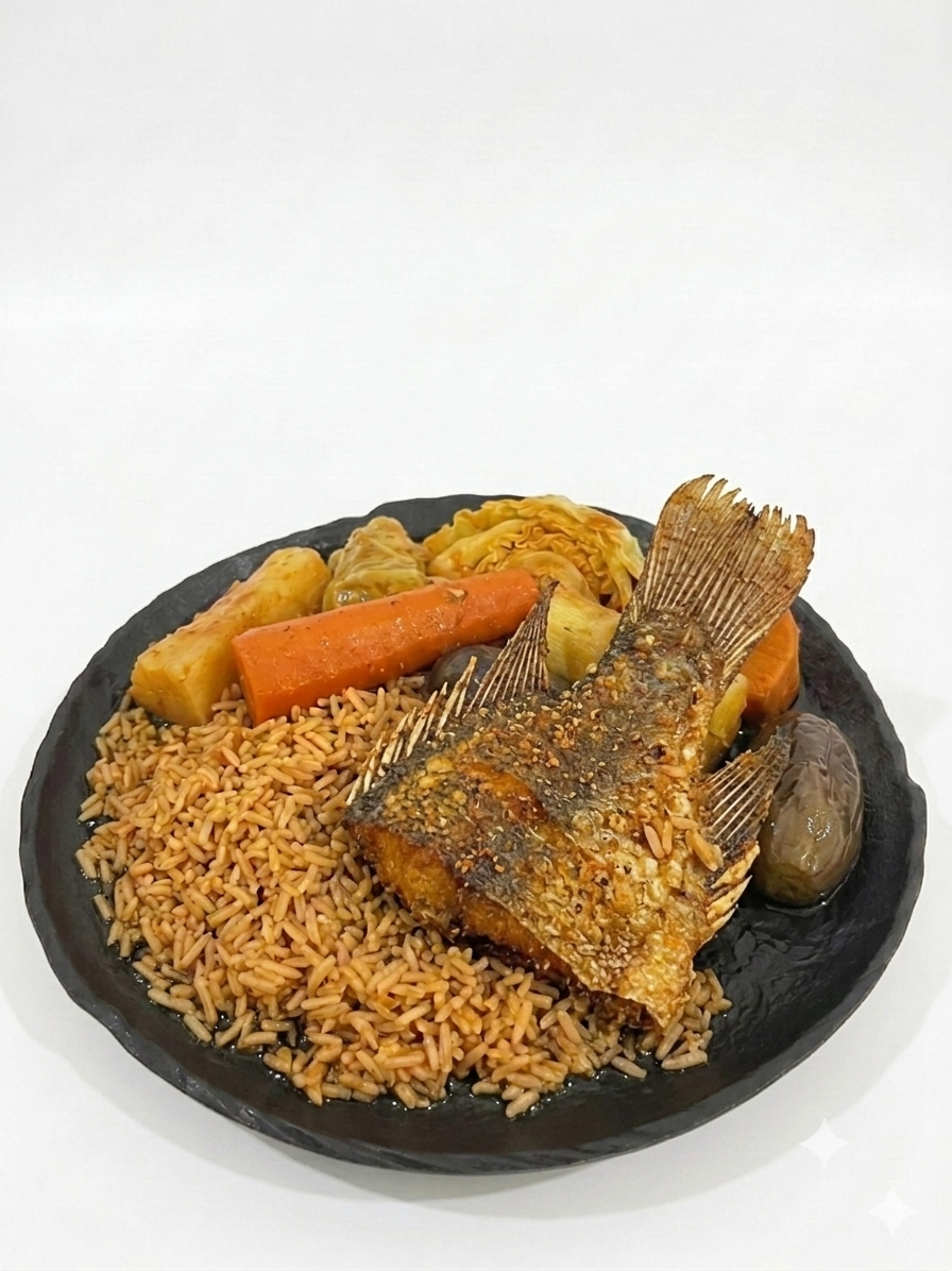 Tiep poisson, riz
