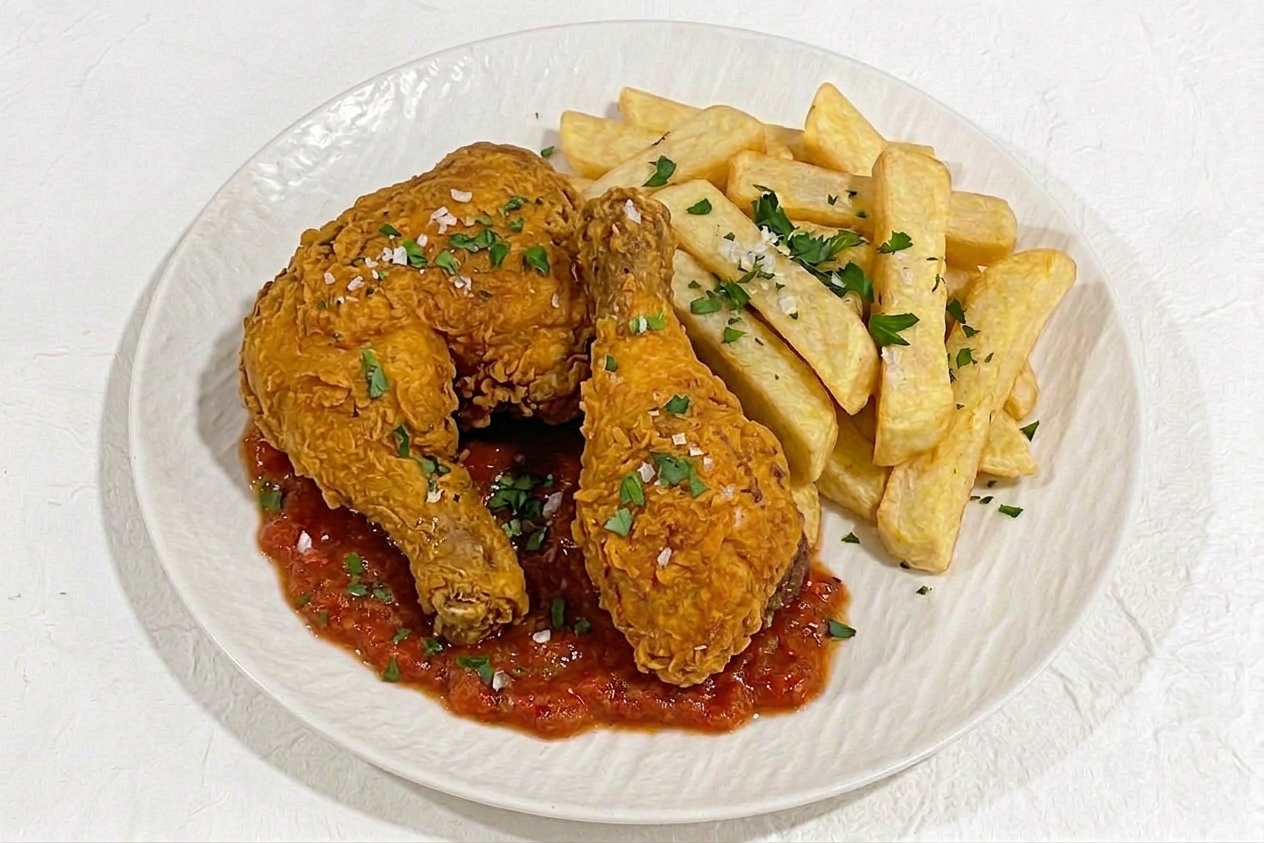 Poulet frit, Igname frit